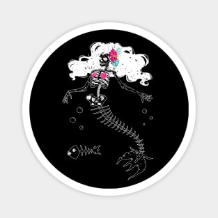 Mermaid Skeleton Horror Fan Gift Magnet